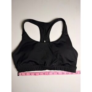 Athleta Black Racerback Sports Bra Medium Support Workout Fitness